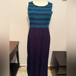 Spenser Jeremy Blue and Purple Maxi Dress